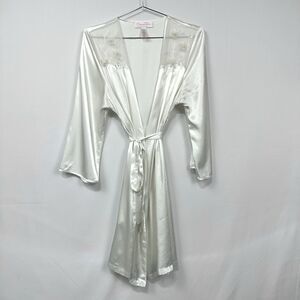 Oscar de la Renta Robe Pink Label Bridal Flower 3D White Wide Sleeve Small